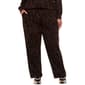 Juniors Plus No Comment Camo Print Fleece Wide Leg Pants - image 2