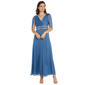 Womens R&M Richards Capelet Rhinestone Waisted Pleated Gown - image 1