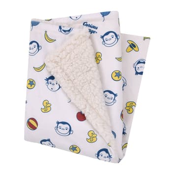 NBC Curious George Sherpa Baby Blanket - Boscov's