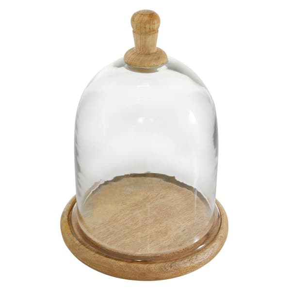 9th &amp; Pike® Clear Glass And Wood Cloche