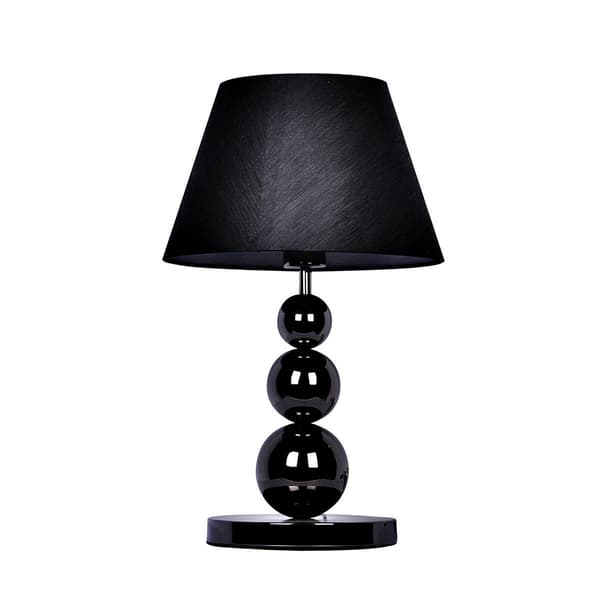 Elegant Designs Pearl Black Chrome Metal Three Tier Ball Lamp - image 