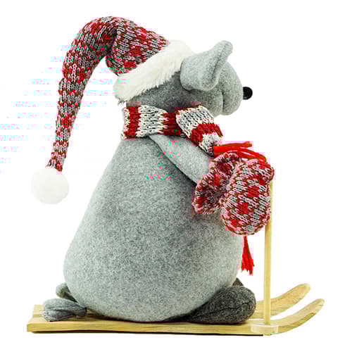 Northlight Seasonal 14.75in. Adventurous Holiday Skiing Mouse