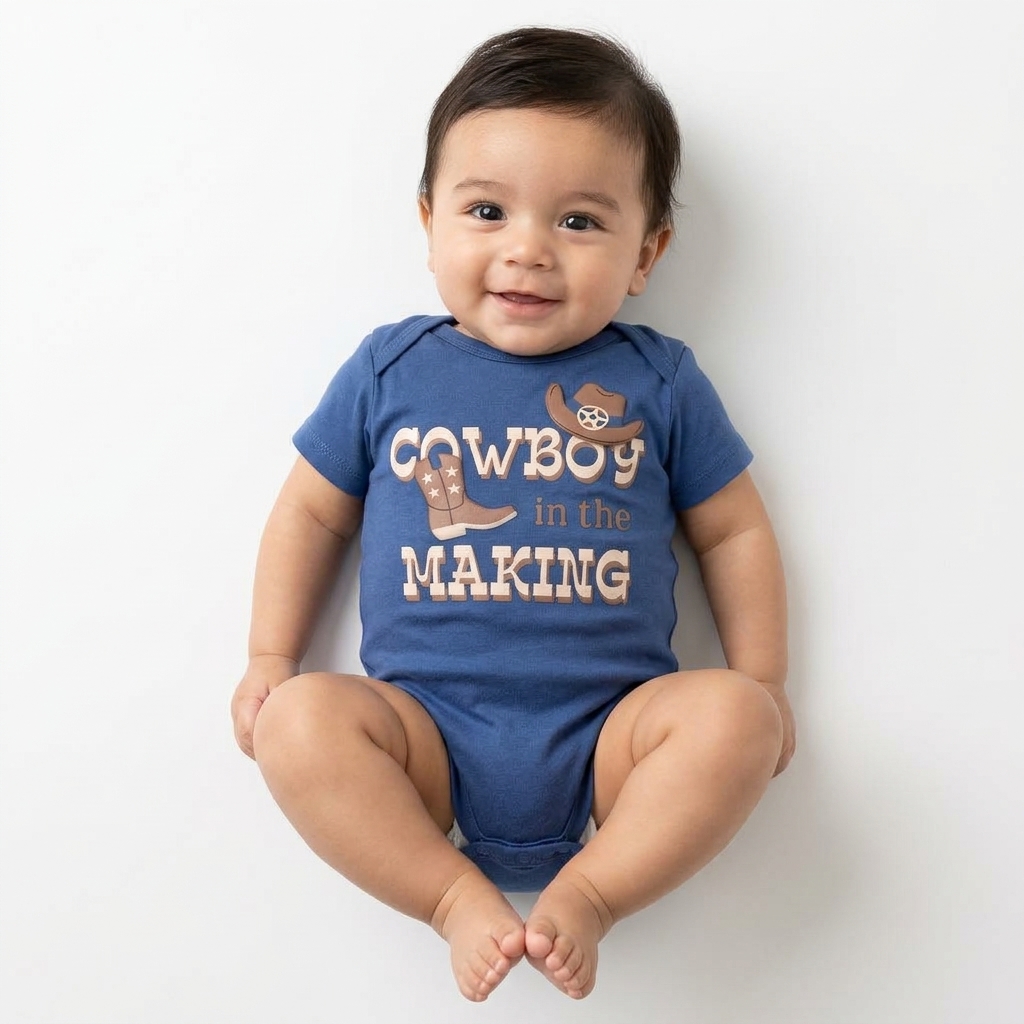 Baby Boy (NB-9M) Baby Starters Cowboy in the Making Bodysuit
