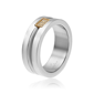 Mens Lynx Stainless Steel Concave Ring with Cubic Zirconia - image 14