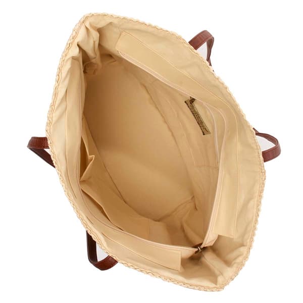 Womens Caribbean Joe Flip Flops Straw Tote