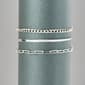 Design Collection Silver Plated Herringbone Bracelet Set - image 1