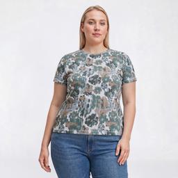 Plus Size Hasting & Smith Short Sleeve Floral Abstract Tee