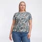 Plus Size Hasting & Smith Short Sleeve Floral Abstract Tee - image 1