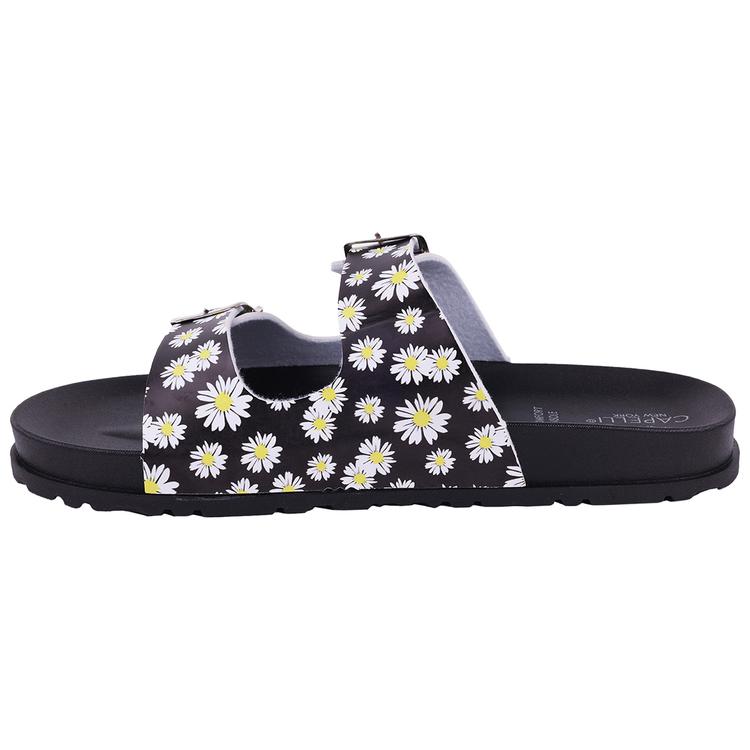 Womens Capelli New York Daisies Double Strip Slide Sandals