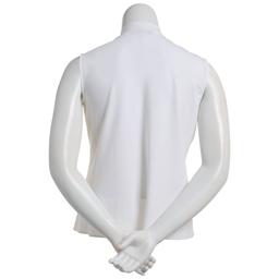 Womens Kasper Solid Tie Neck Blouse