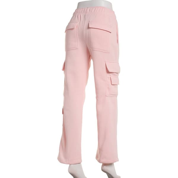 Juniors Derek Heart Cargo Pocket Wide Leg Fleece Lined Sweatpants