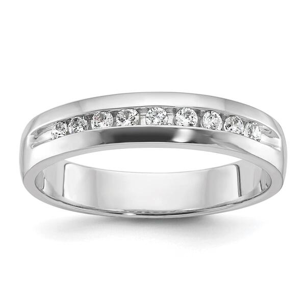 Mens Gentlemens Classics&#40;tm&#41; 14kt. White Gold 1/4ctw Diamond Ring - image 