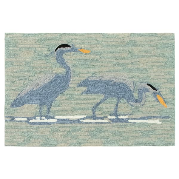 Liora Manne Frontporch Blue Heron Indoor/Outdoor Area Rug - image 