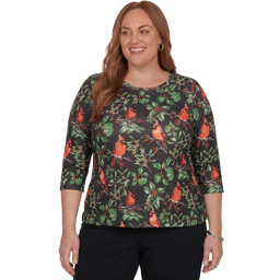 Plus Size Alfred Dunner Classics Cardinals On Branches Tee