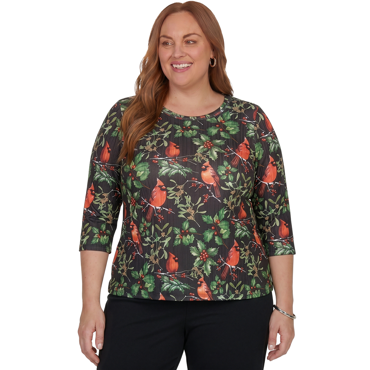 Plus Size Alfred Dunner Classics Cardinals On Branches Tee