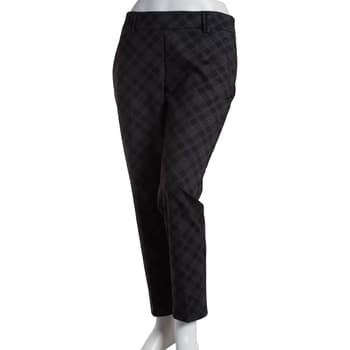 Plus Size Zac & Rachel Plaid Compression Pull On Ankle Pants - Boscov's