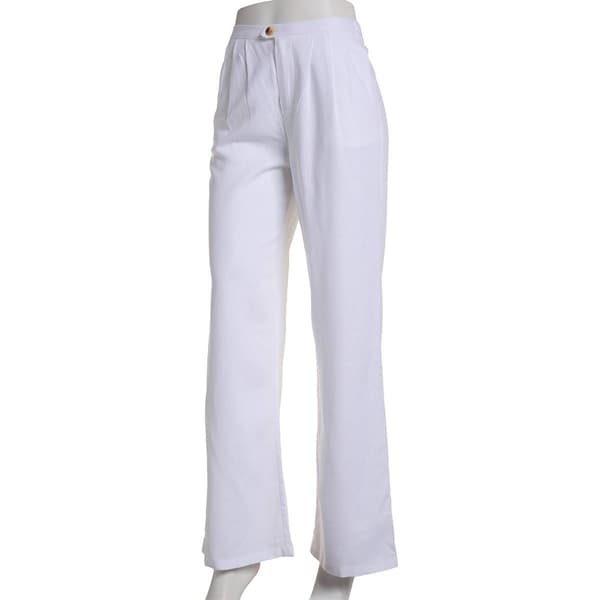 Juniors Love Tree Linen Pleated Wide Leg Pants