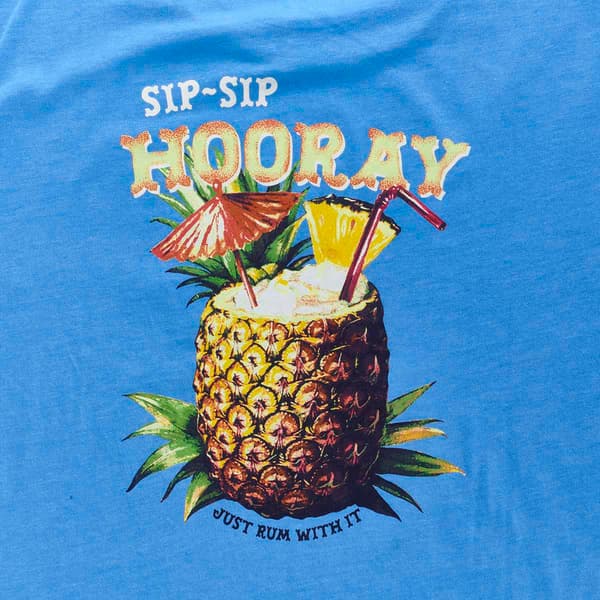 Mens Chaps Pineapple Drink Short Sleeve Graphic Tee