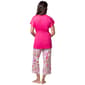 Womens HUE® Solid Top Things To Grow Printed Capri 3 Piece Set - image 3