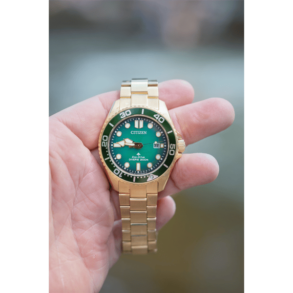 Mens Citizen® Eco-Drive Promaster Green Dial Watch - BN0262-59W