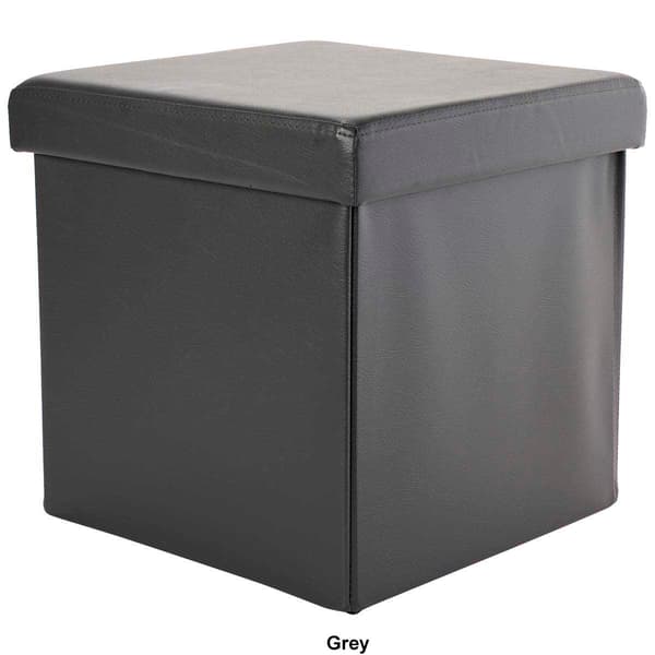 FHE Faux Leather Storage Ottoman