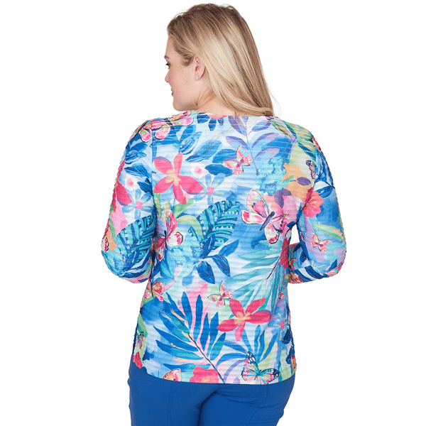 Womens Alfred Dunner The Royal Treatment Tropical Blouse