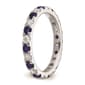 Pure Fire 14kt. White Gold Lab Created Blue Sapphire Band - image 5