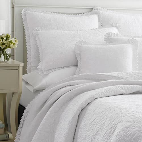 Laura Ashley® Heirloom Crochet Quilt Set