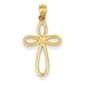 Gold Classics&#40;tm&#41; Yellow Gold Ribbon Cross Pendant - image 1