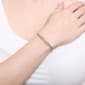 Athra Silver Plated Clear Crystal & Stripe Bead Coil Bracelet - image 3