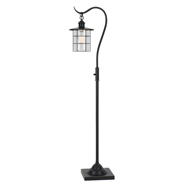 HomeRoots 60in. Antiqued Bronze Lantern Style Floor Lamp
