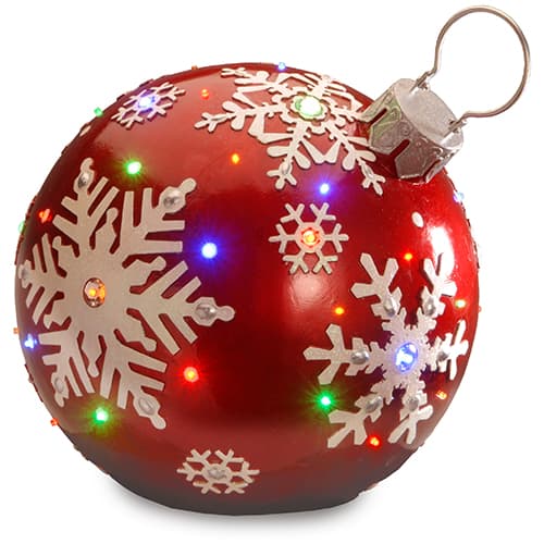 National Tree 18in. Pre-Lit Ball Ornament Decoration - image 