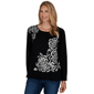 Petite Ruby Rd. Holiday Item Long Sleeve Floral Sweater - image 1