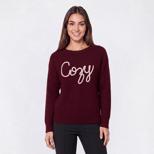 Plus Size Rio & Rian Long Sleeve Cozy Pullover Sweater - image 