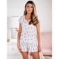 Womens Laura Ashley Floral Lettuce Edge Henley Boxer Pajama - image 2