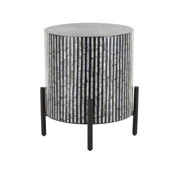 9th & Pike® Contemporary Mother Of Pearl Shell Accent Table