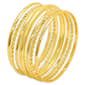 14kt. Gold Plated 7pc. Multi-Textured Bangle Bracelet Set - image 1