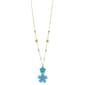 Ashley Cooper(tm) Gold-Tone Double Multi Blue Flower Pendant - image 1