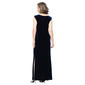 Petite SLNY Sleeveless Drape Neck Velvet Evening Gown - image 2