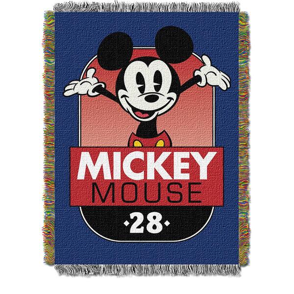 Northwest Mickey Mouse Hi Mickey Woven Tapestry Throw - image 