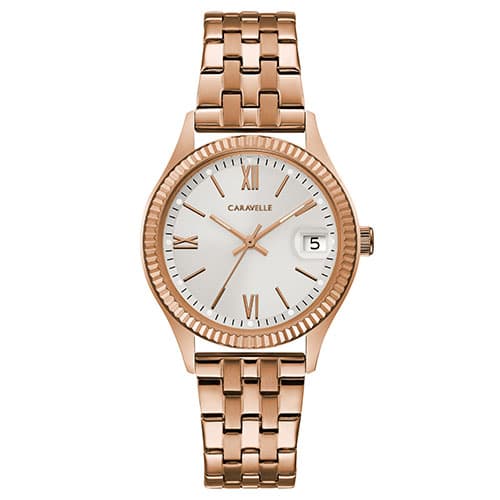 Womens Caravelle Rose Gold-Tone Watch - 44M115