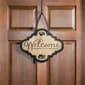 Evergreen Welcome Burlap Door Decor - image 2