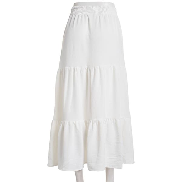 Womens NY Collection Three Tiered Solid Skirt