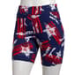 Womens Runway Ready Stripe Stars Bike Shorts - image 1