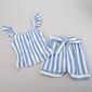 Girls &#40;7-16&#41; Rare Editions Stripe Smocked Tank Top & Shorts Set - image 2
