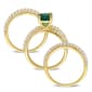 Gemstone Classics™ Lab Created Emerald & Sapphire Bridal Set - image 2