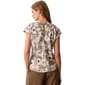 Womens Calvin Klein Cap Sleeve Buttercup Floral Blouse - image 2