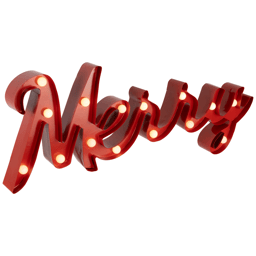 Northlight 20.5in. Lighted "Merry" Christmas Decoration