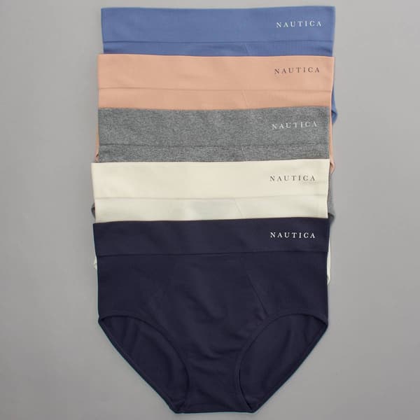 Womens Nautica 5pk. Seamless Ribbed Briefs - NT3496-5PKE