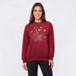 Womens Top Stitch By Morning Sun Birds Fleece Sweatshirt - image 1
